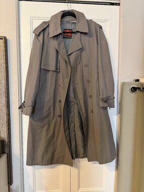 Vintage Moore's Grey Trench Coat Size 38 Short